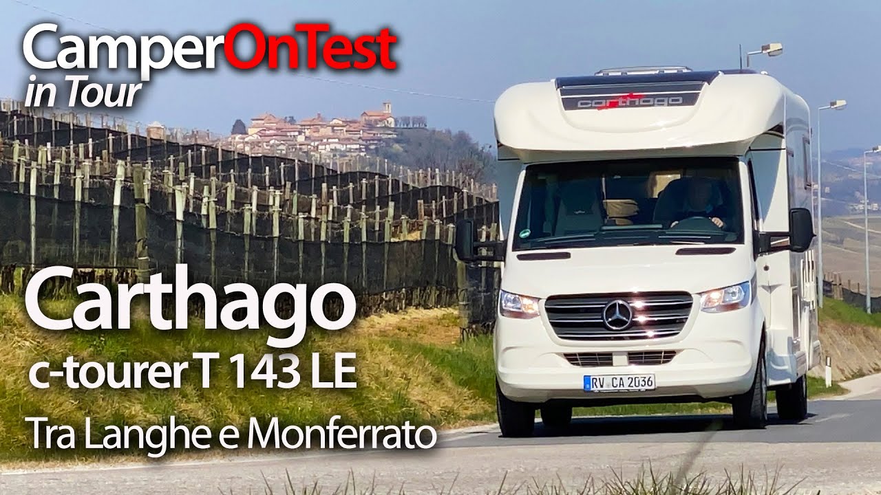 Carthago c-tourer T143 LE su Mercedes-Benz: classe e prestigio tra Langhe e Monferrato