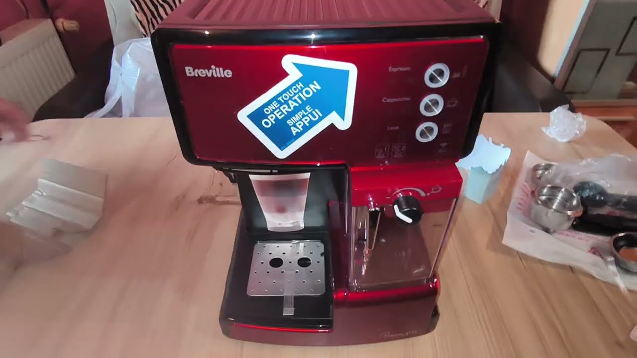 Espresso machine BREVILLE Prima Latte VCF046X-01, 1.5l, 1050W, 15 bar, Cappuccino system Unboxing 