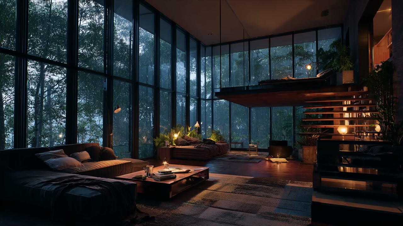 Peaceful Rainy Night Sounds 🌙 Calm Piano Music for Deep Sleep & Calm