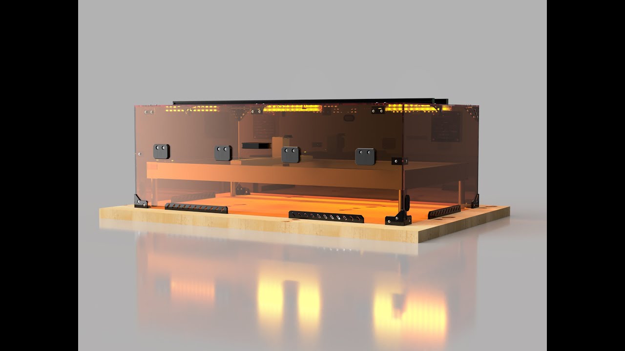 Enclosure for extended laser engravers by Clearview Plastics