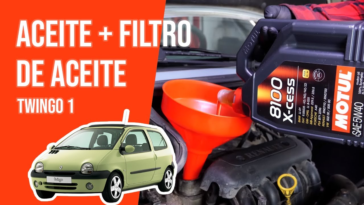 Cambio de aceite y de filtro de aceite TWINGO 1 1.2 8V 🛢