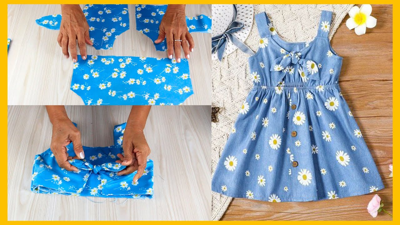 Coser en 10 minutos y vender Lido Vestido para niñas VERANO