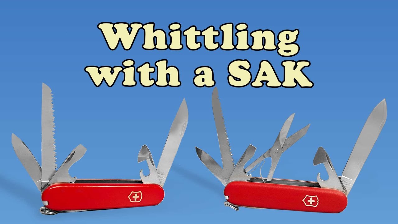 Whittling With A SWISS ARMY KNIFE! Victorinox Camper and Huntsman Review (Wood Carving)