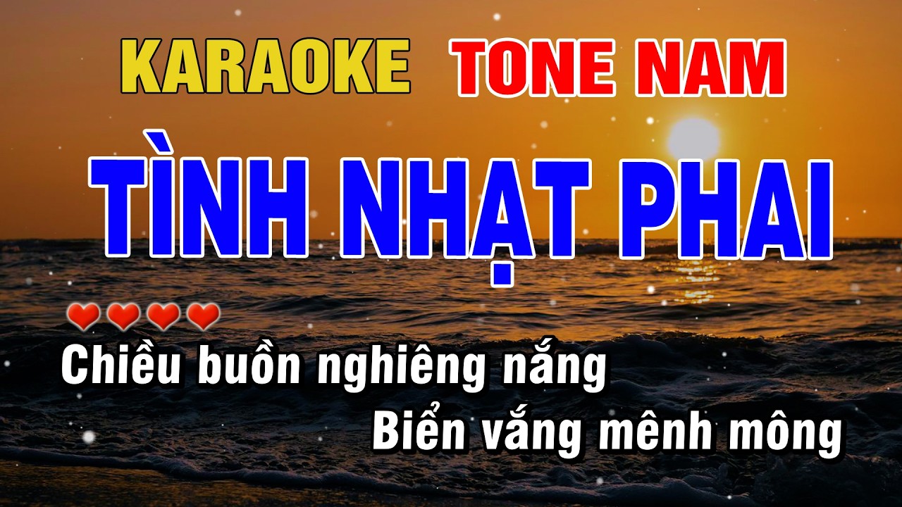 Tình Nhạt Phai Karaoke Tone Nam Beat Hay | Karaoke Chill