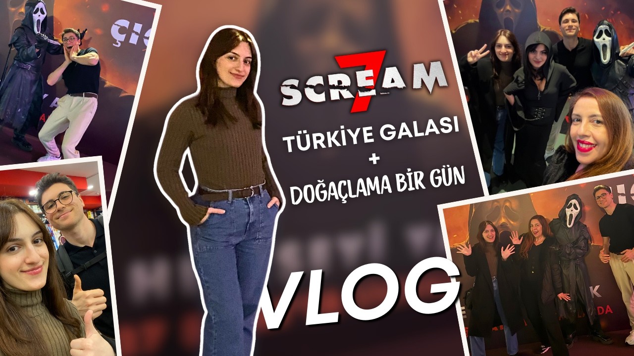 VLOG | Scream 7 Galası & Bizimle Doğaçlama Bir Gün 🍿📚 #scream7 #vlog