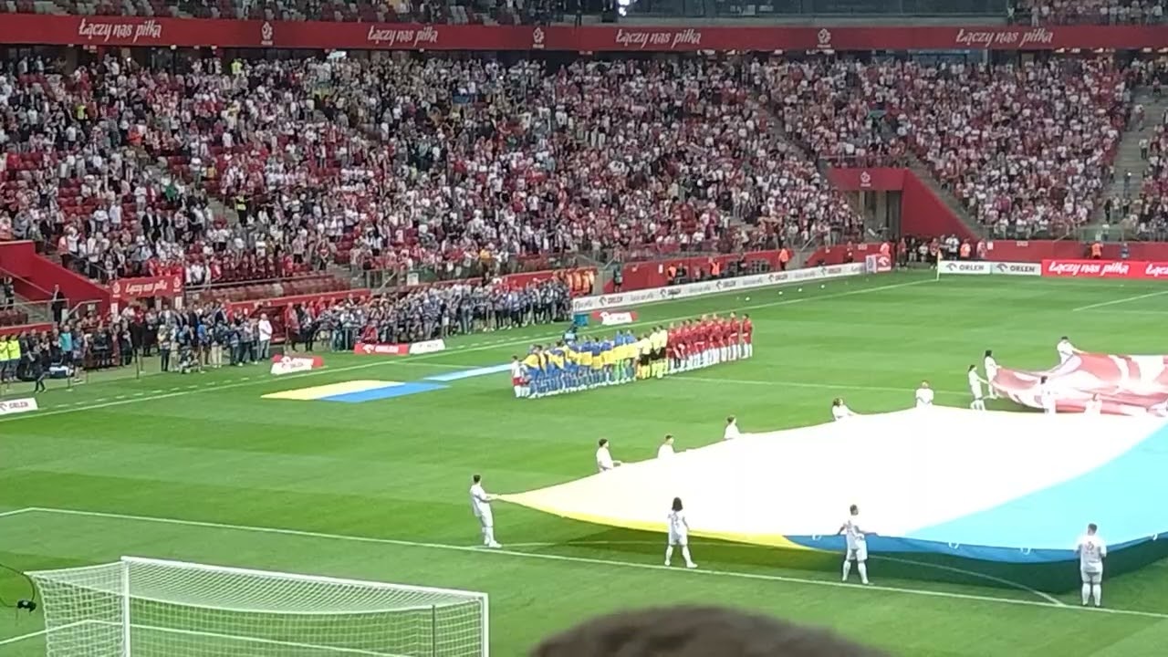 2024 Football Ukraine National Anthem in Warsaw/サッカー ウクライナ代表 国歌斉唱@ワルシャワ