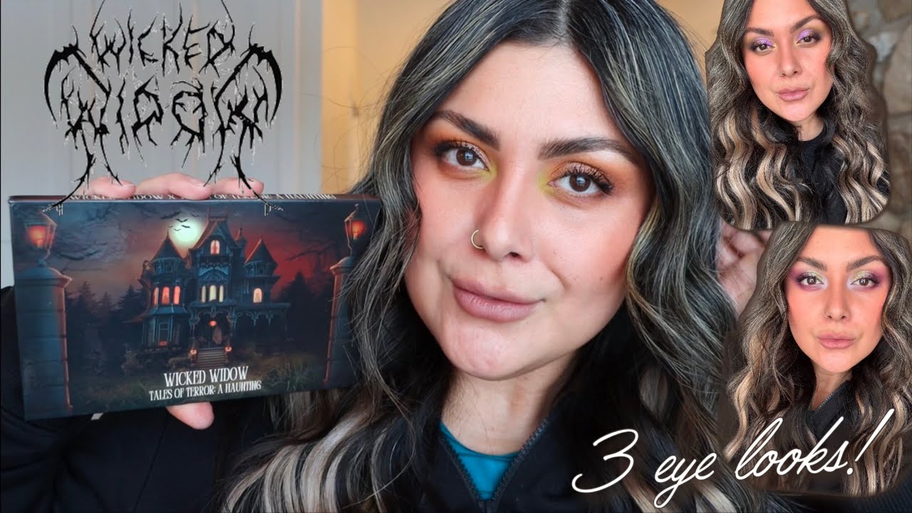 NEW Wicked Widow Beauty Tales of Terror: A Haunting collection: 3 eye looks + cream blush demo