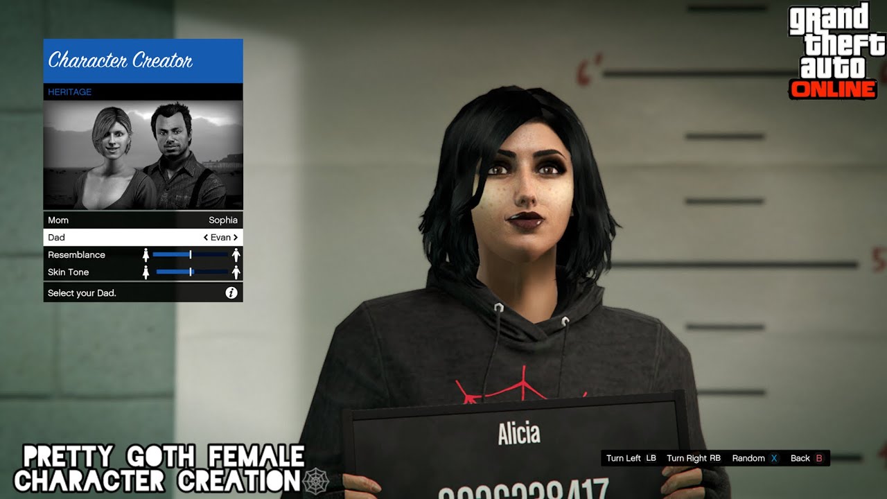 Gta 5 Online | Pretty Goth Female Character Creation