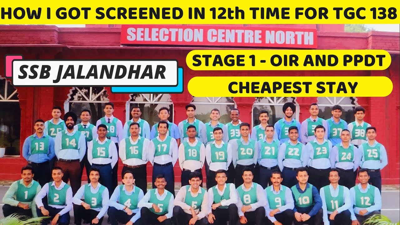 My 20th SSB Attempt | SSB JALANDHAR |TGC -138|CHEAPEST STAY|STAGE 1-OIR|PPDT#ssbinterview #cds #nda