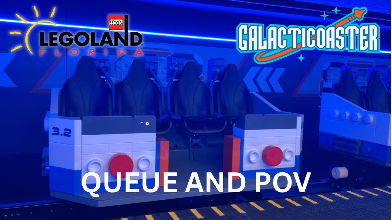 Полная очередь на аттракцион Galacticoaster и вид от первого лица | LEGOLAND Флорида | 2026