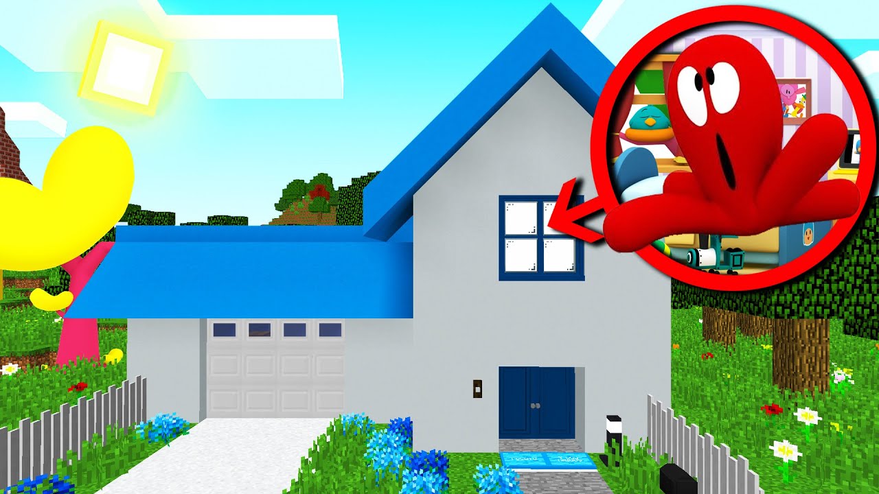 APARECE EL PULPO FRED EN LA CASA DE POCOYÓ EN MINECRAFT 😱