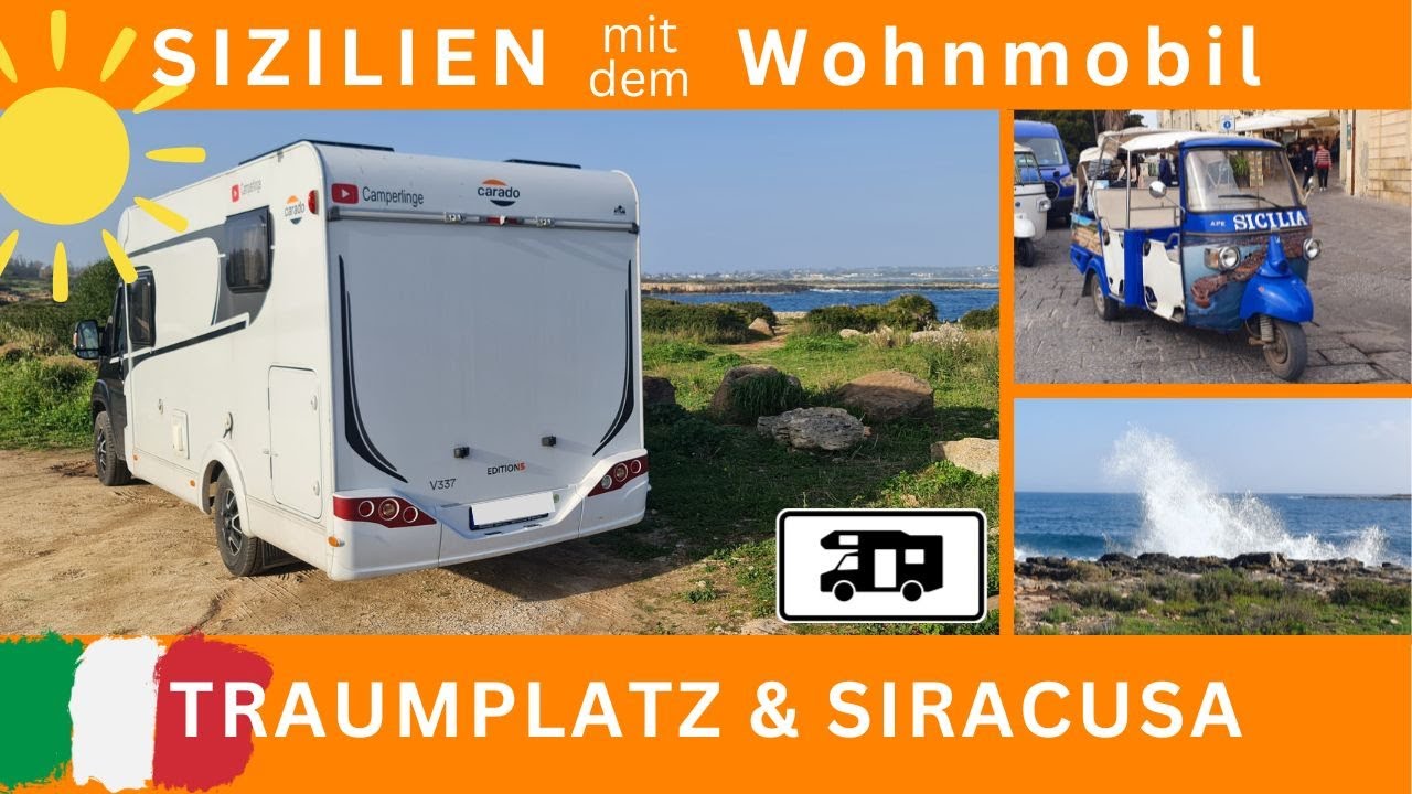 🌞 SIZILIEN #10 - SUPER Schlafplatz, Syrakus mit dem Wohnmobil