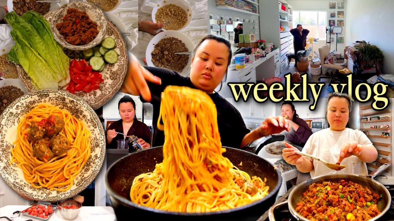 VLOG: trying to get my life together again, cleaning the mess I've been ignoring + cooking all week!