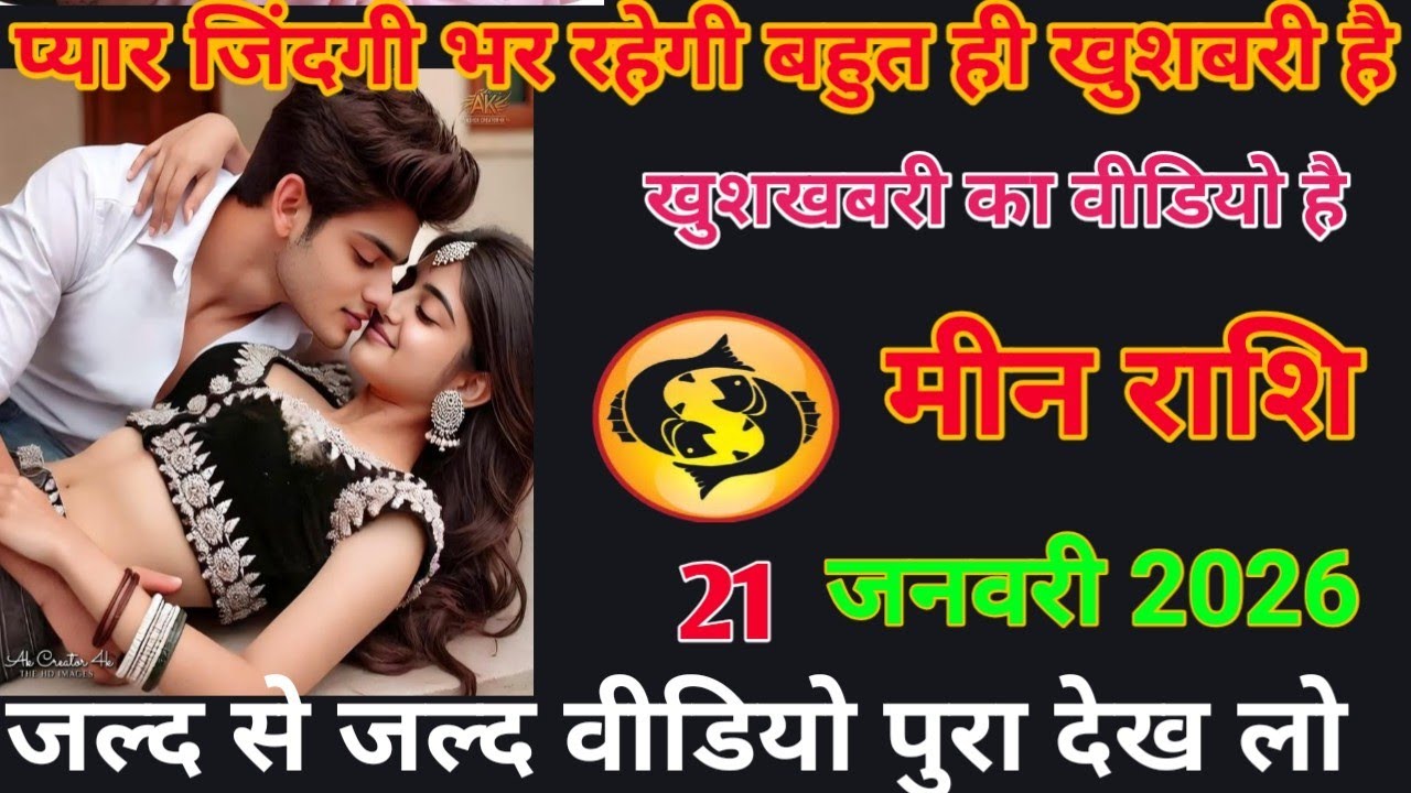 प्यार जिंदगी भर रहेगी बहुत या खुशखबरी का वीडियो है meen rashifal #loverashi #today 