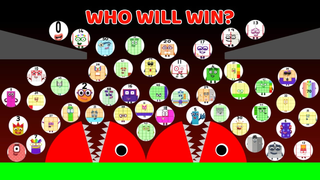 56 NUMBERBLOCKS Marble Race - Who will be the Champion? - Round 12