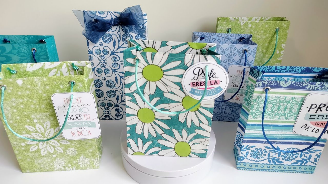 DIY Haz tus propias bolsas de regalo con papel decorado. Fácil y rápido.