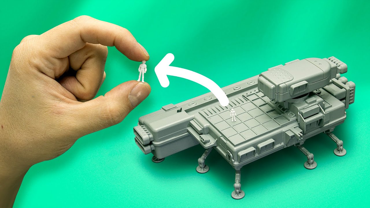 I Made a Spaceship Around a Tiny Human Figure!