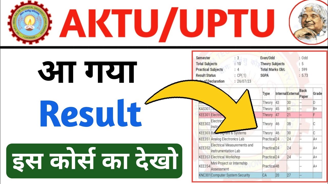 आ गया Result 😍 aktu result 2023 || aktu result 2023 odd sem || aktu result update