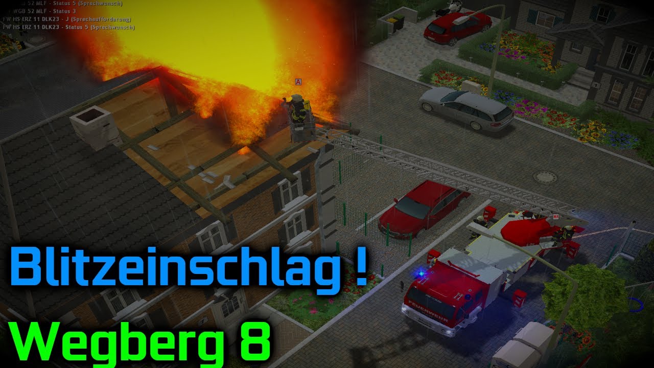 Blitzeinschlag! - Dachstuhl geht in Flammen auf | Wegberg 8 Modifikation