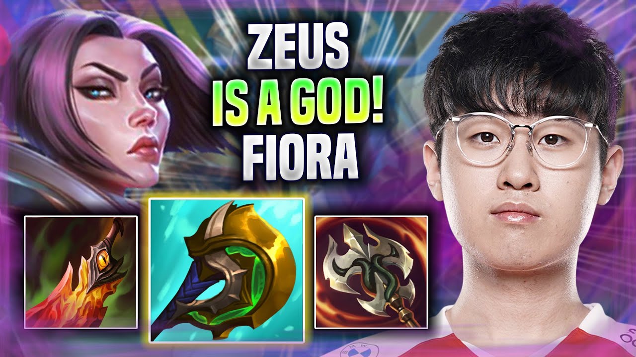 ZEUS IS A GOD WITH FIORA! - T1 Zeus Plays Fiora TOP vs Tryndamere! | Season 2022