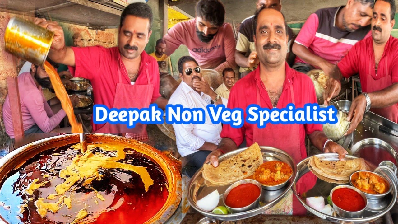 Kolhapur Famous Deepak Non Veg Specialist - Kolhapuri Chicken Thali 👍 Anda Curry Thali👌Kolhapur Food