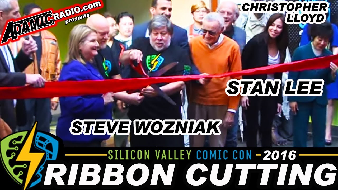 Silicon Valley Comic Con Ribbon cutting with Stan Lee & Steve Wozniak 3/18/16