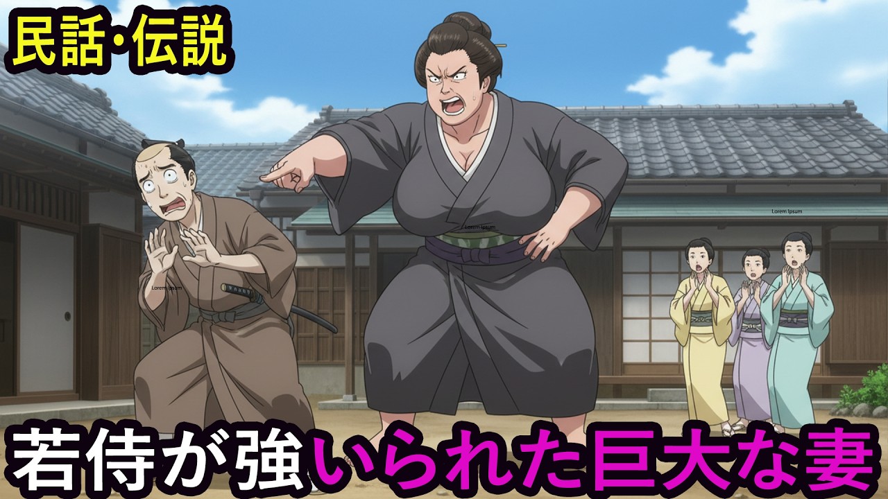 泣く泣く祝言を挙げた若侍…新妻は相撲取りより大きかった  昔話  民話  伝説
