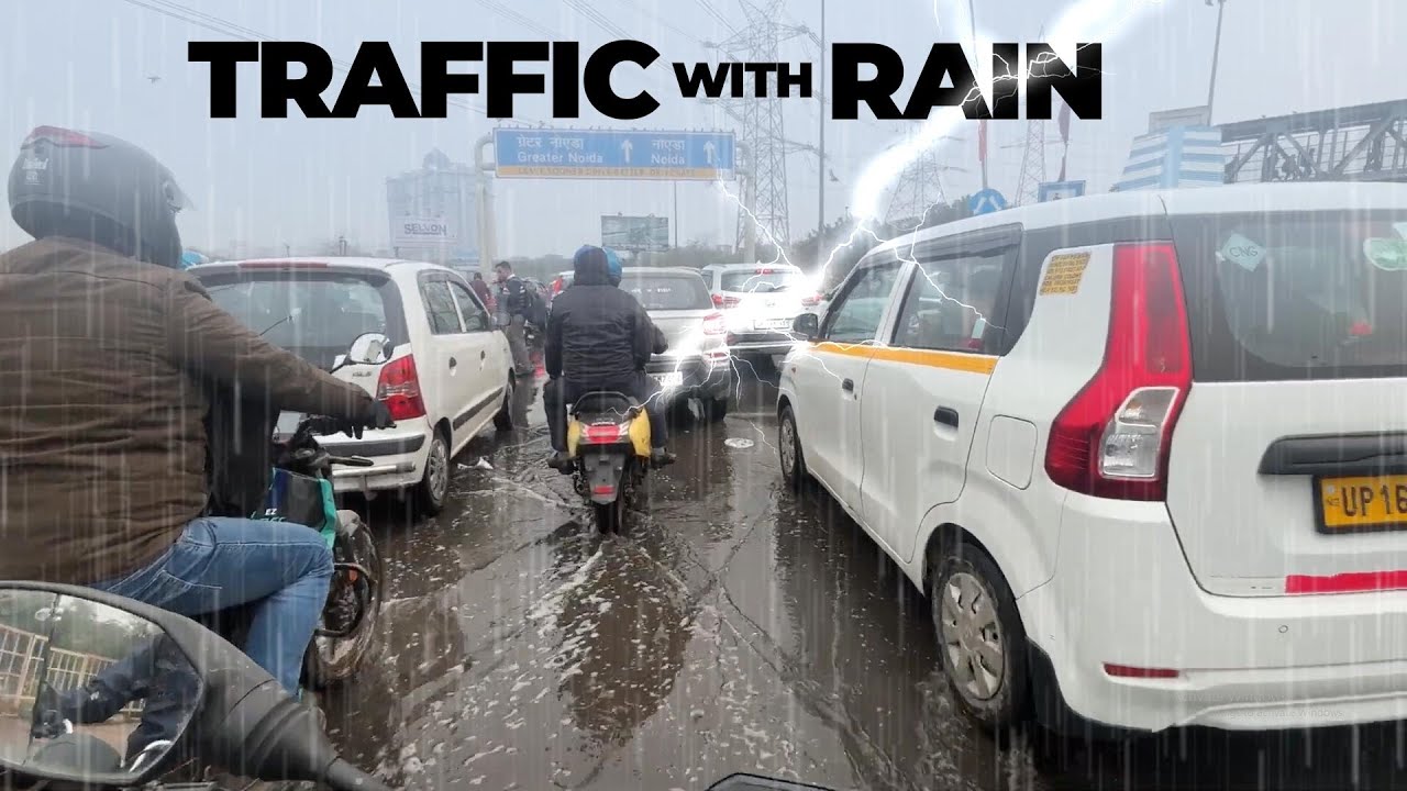 Traffic With Rain Vlog 🥺
