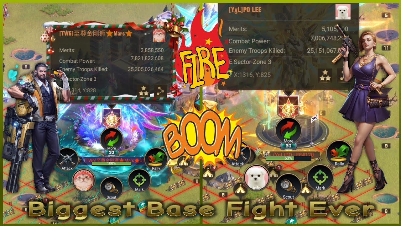 ⭐PoLee V/S Mars, Super Mike K. 🔥 Intense Base Fight Map 900031  ::: Last Shelter Survival 