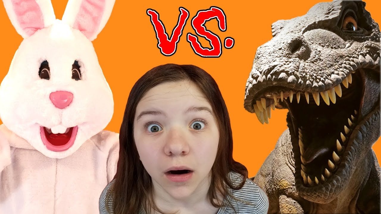 EASTER BUNNY vs T-REX! Who Wins?
