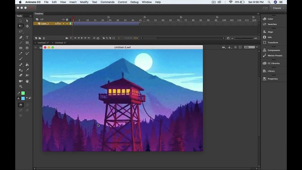 Camera animation in Adobe Animate CC 2022