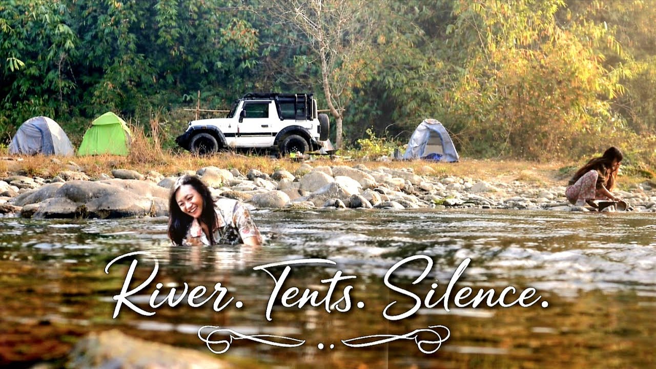 A night by the riverside finding peace beyond the roads where the water slows time....