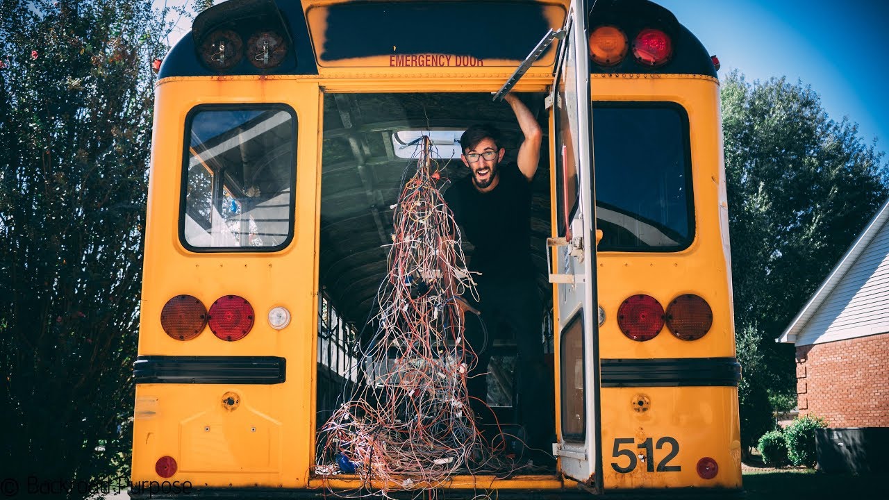 How We Threw Out 30lbs of Wires in Our School Bus Conversion // Skoolie
