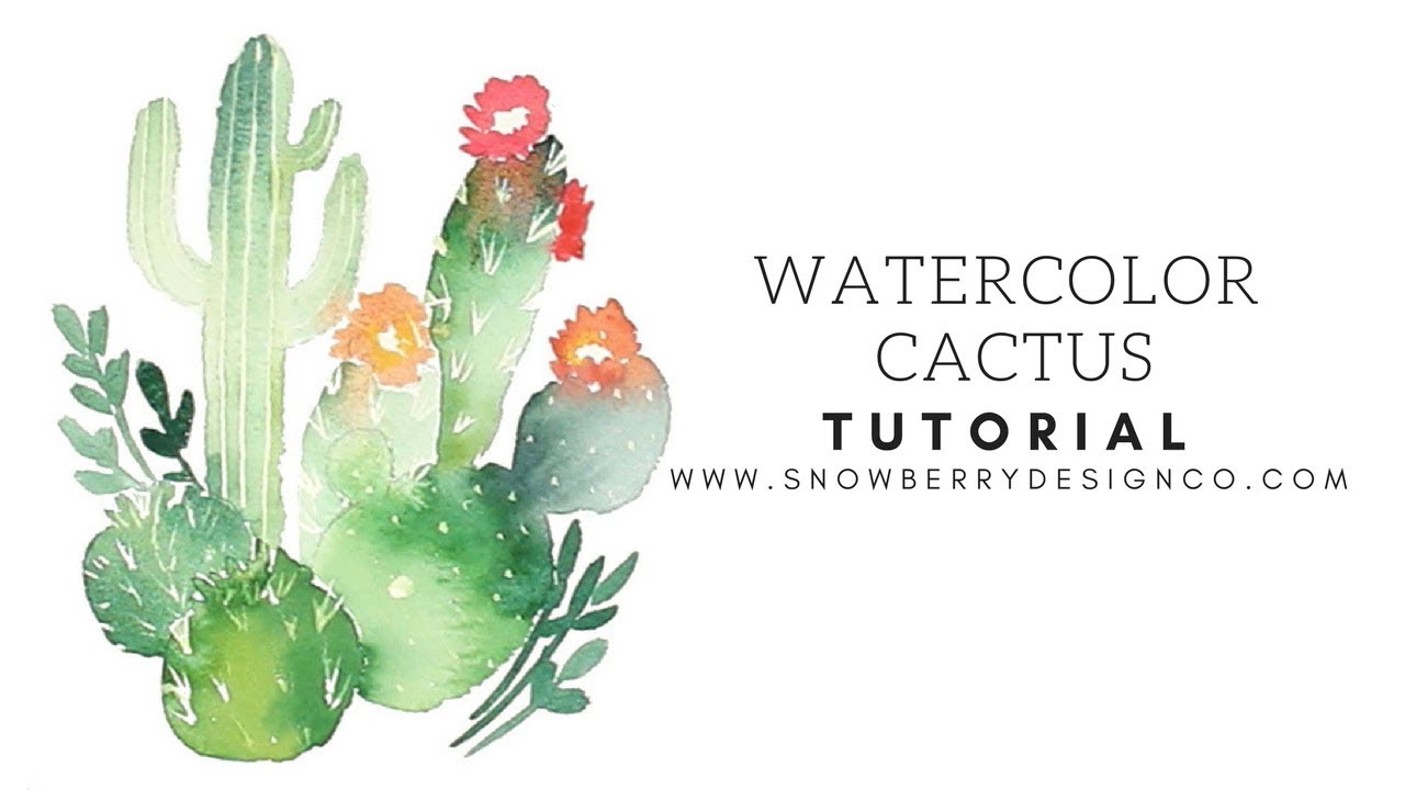 How to Paint Watercolor Cacti | Beginner Tutorial