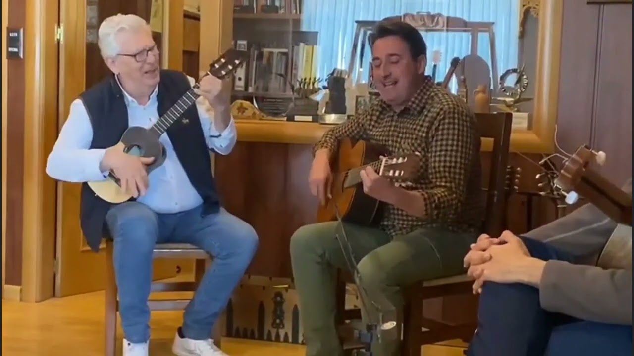 JERINGONZAS - CUATRO MULEROS - FANDANGO - VISITA DELEGACIÓN BELGA A GUITARRAS TOMÁS LEAL 04.04.23