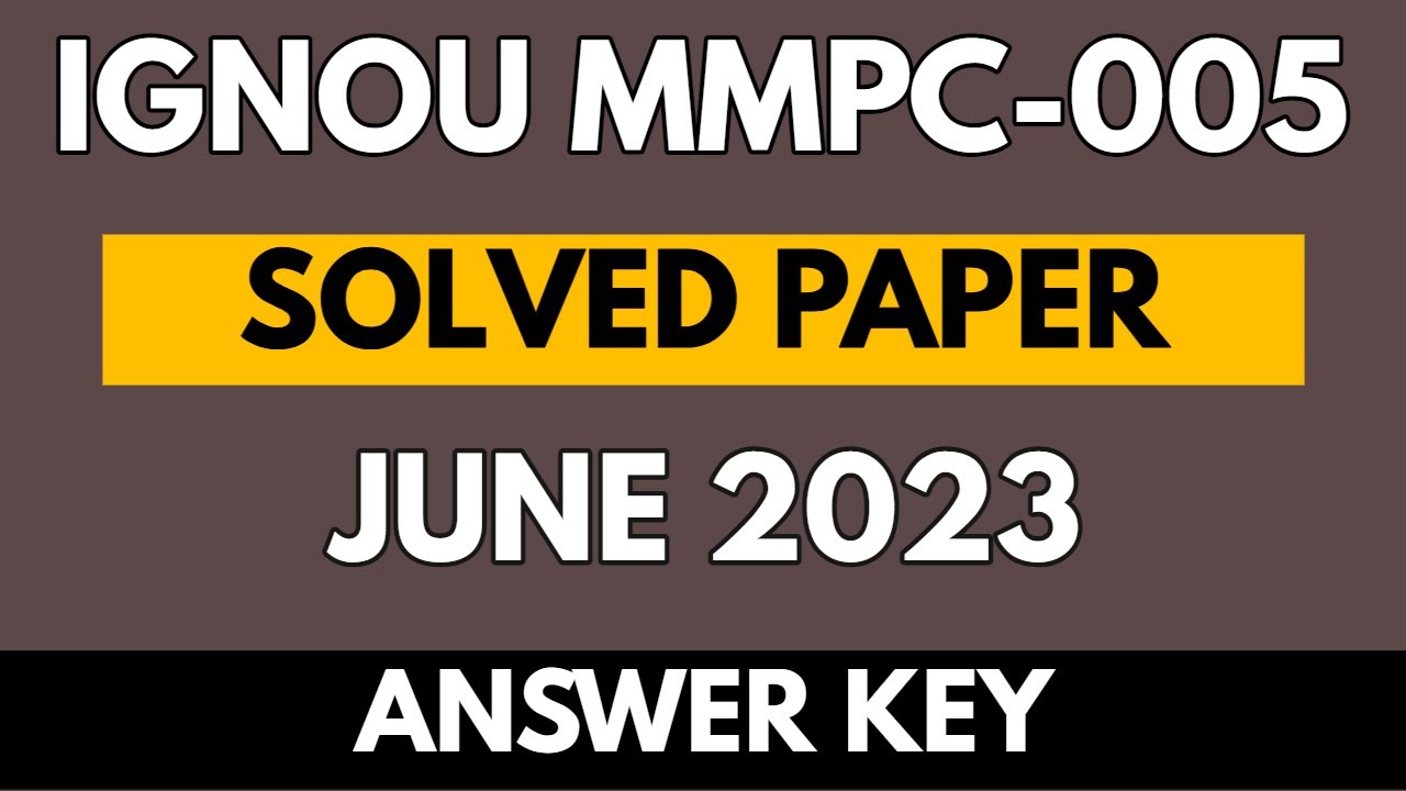 IGNOU MMPC-005 June 2023 Solved Question Paper | Business Laws | Complete Solutions