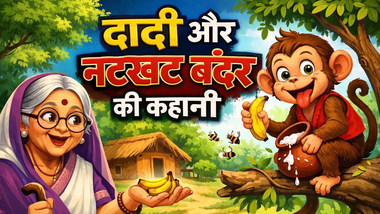 दादी और नटखट बंदर की कहानी 
