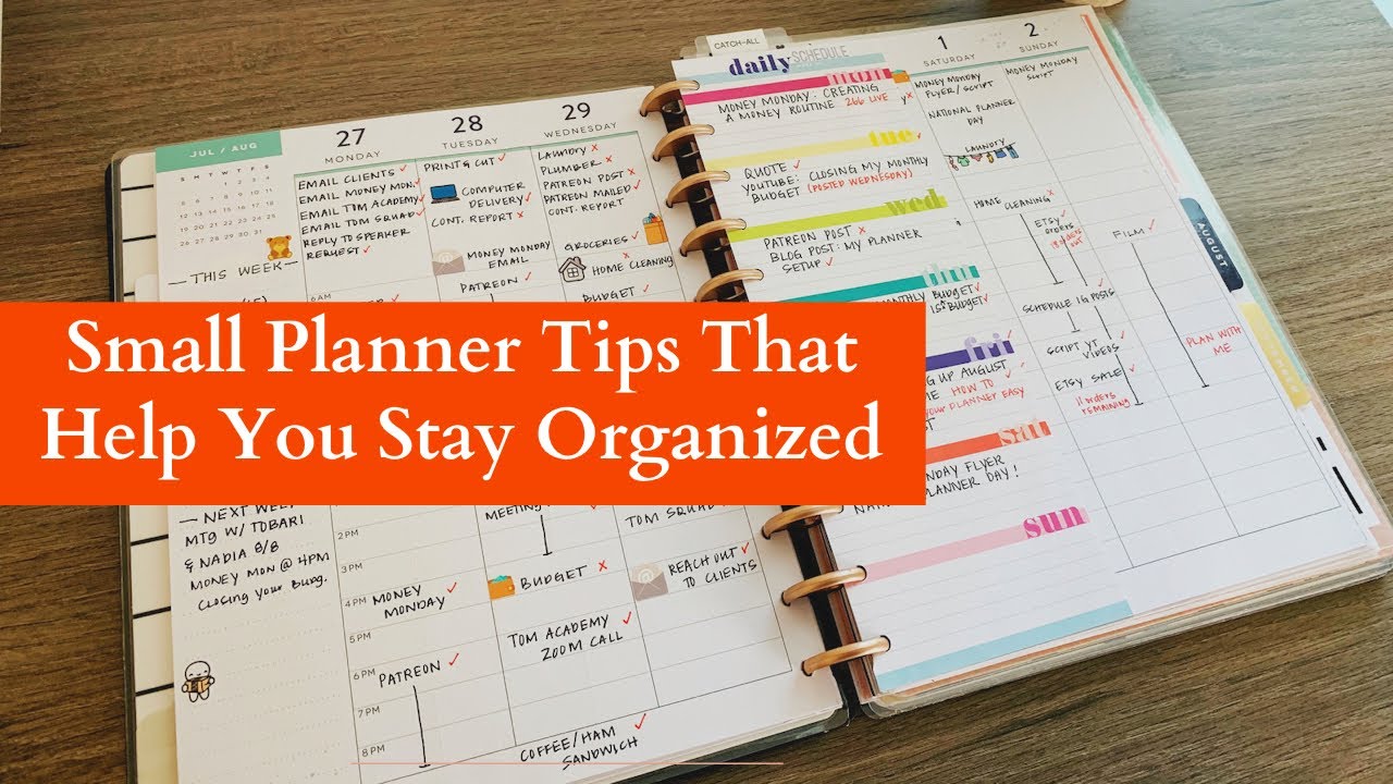 Small Planner Tips That Help You Stay Organized #planmas
