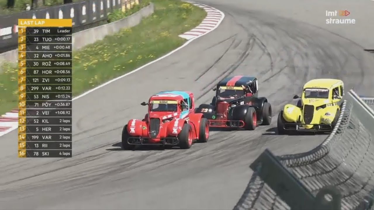 Legend Cars NEZ 2018. Race 1 Bikernieki Race Track. Final Laps