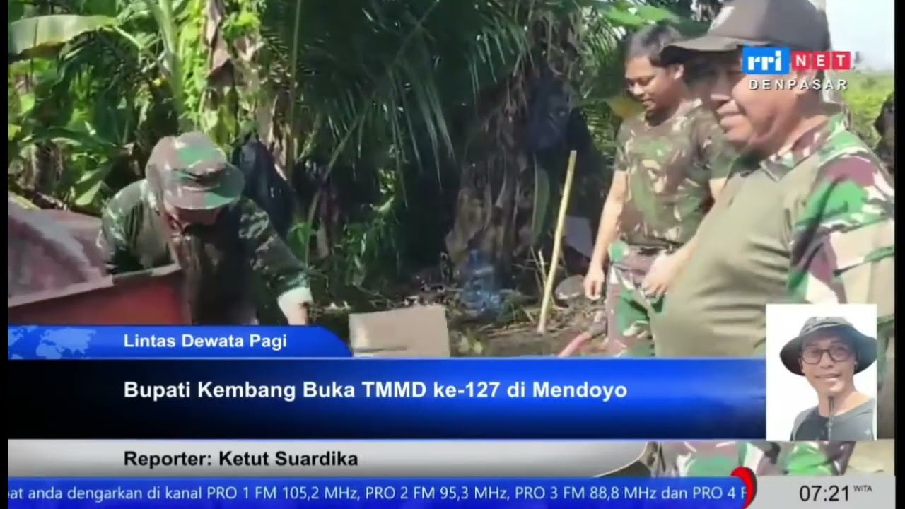 RRI Denpasar- Bupati Jembrana Buka TMMD Ke 127 di Mendoyo
