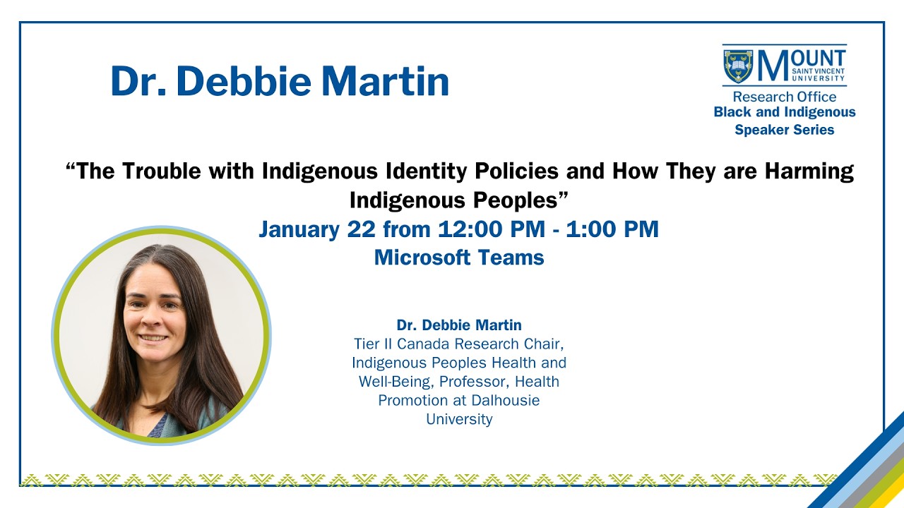 Black and Indigenous Speaker Series January 2026, Dr. Debbie Martin