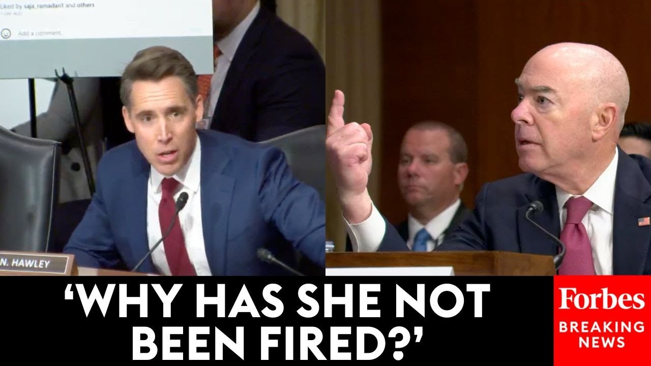 Josh Hawley Goes Off On Sec. Mayorkas Over Social Media Posts Of DHS Employee