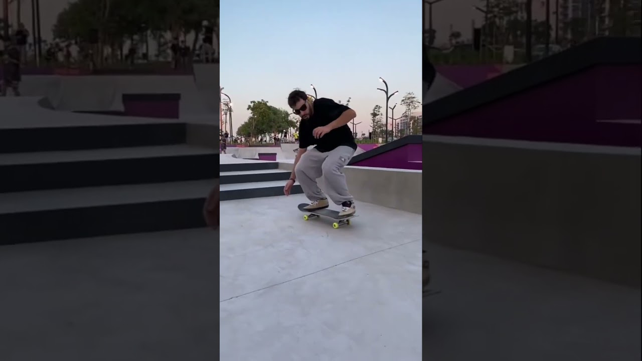 Skateboarding Al Jada park in Sharjah