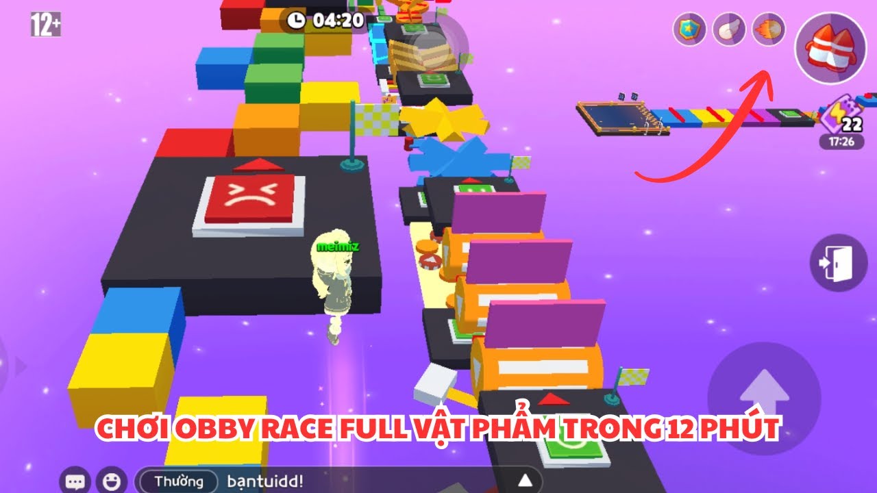 [PLAYTOGETHER] THỬ THÁCH CHƠI OBBY RACE TRONG VÒNG 12 PHÚT FULL VẬT PHẨM
