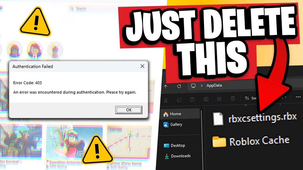 Как исправить ошибку 403 в Roblox &mdash; (ЛЕГКОЕ ИСПРАВЛЕНИЕ) Исправление ошибки аутентификации в Roblox