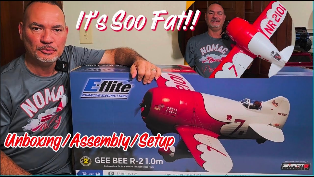 Распаковка, установка и сборка E-flite Gee Bee R-2 1.0m | Подробная сборка + Эта штука ОЧЕНЬ толстая