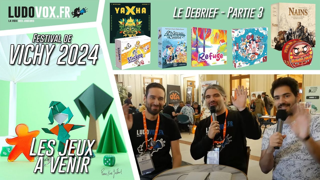 Le debrief :Salon des jeux Vichy 2024 (3): Château Combo, Same Game, Yaxha, Refuge, Nains, Daruma...