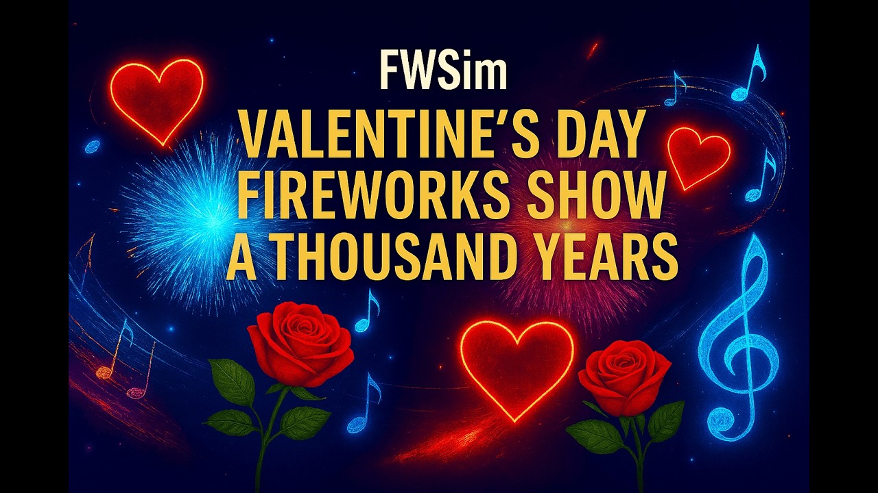 FWsim — A Thousand Years — Christina Perri — Valentine's Day Fireworks Show