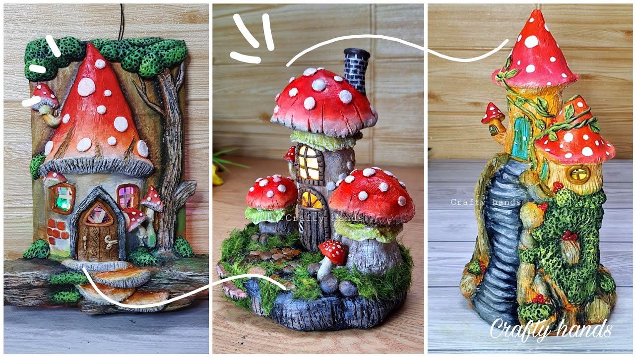 Magical Mushroom Fairy Houses &ndash; 3 Stunning DIYs You Must Try! Crafty hands