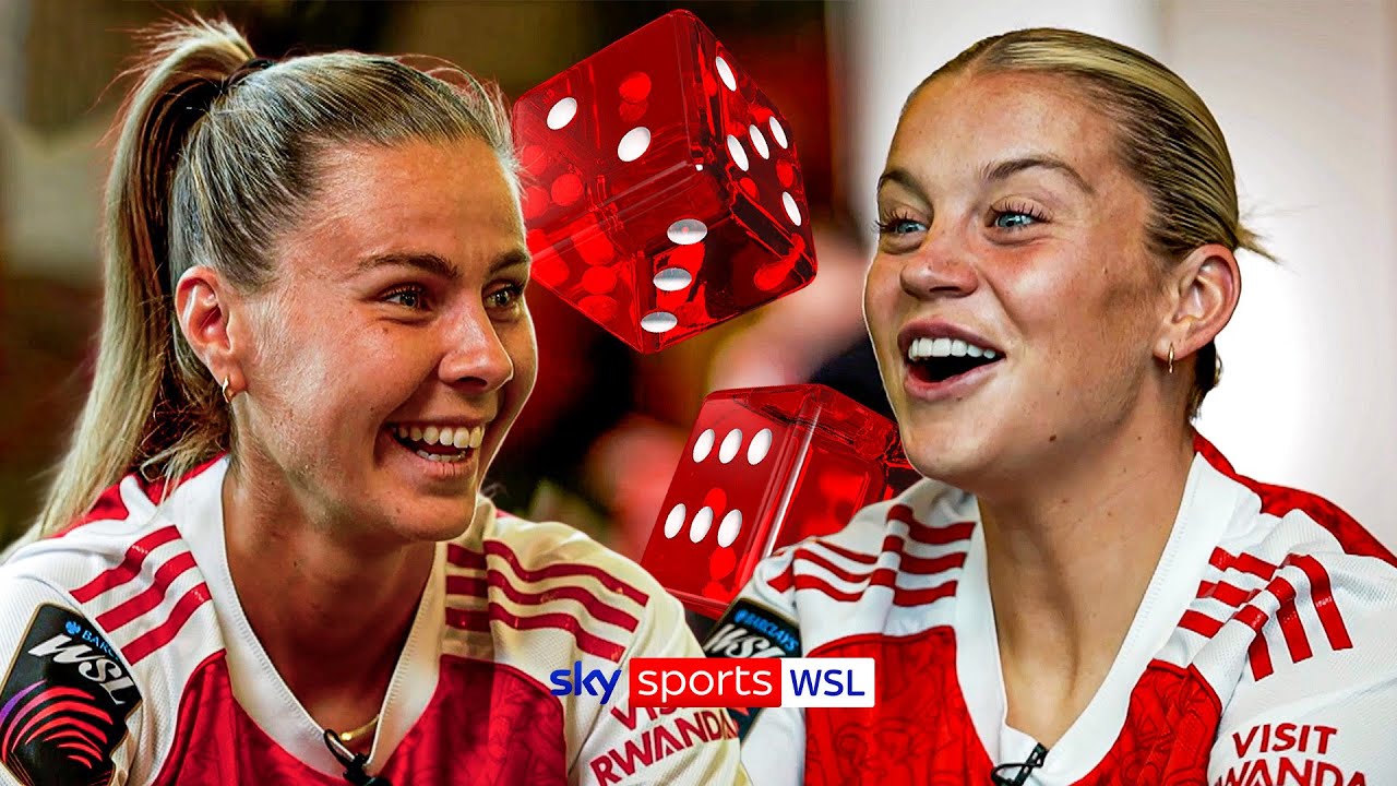Alessia Russo goes head to head with Victoria Pelova in Roll the Dice! 🎲